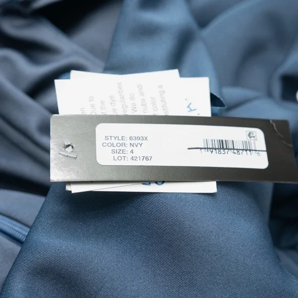 Xscape Jenny Long‎ Scuba Off The Shoulder Rouched Dress - Picture 6 of 12